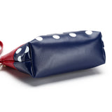 mickey minnie Cosmetic Bags Women Makeup Bag New Cartoon Large Bow tie clutch Women Packages PU Leather Bag