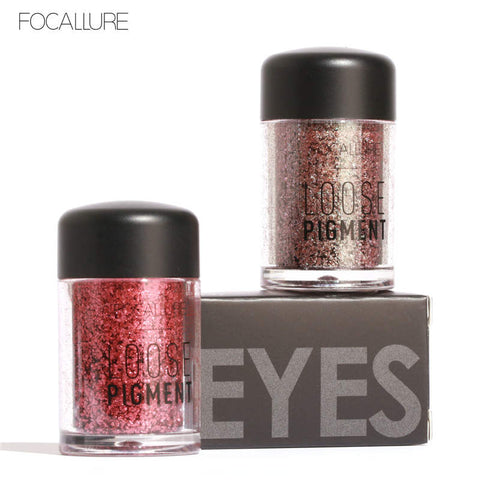 FOCALLURE 12 Colors Eye Shadow Powder Super Bright Shining Bright Glitter Powder Diamond Makeup