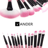 VANDER Pink 32pcs Makeup Brush Set Professional Cosmetic Kits Brushes Foundation Powder Blusher Eyeliner pincel maquiagem w/ Bag