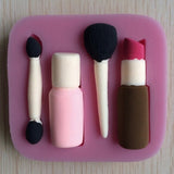 PREUP Makeup Tools Design Lipstick Fondant Cake Mould 3D Silicone Soap Chocolate Candy Mould Decorative baking Bakeware kitchen