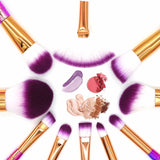 10Pcs Unicorn Mermaid Makeup Brush Set Fish Tail Foundation Powder Eyeshadow Make up Brushes Contour Blending Cosmetic Brushes