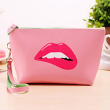 New Arrival Women PU Leather Prints Cosmetic Organizer bag Lady Cute Waterproof European and American Style Storage Makeup bags