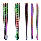 7pcs Pro Mermaid Makeup Brushe Cosmetic Foundation Powder Eyeshadow Contour Concealer Blending Blush Fish Tail Fish-shaped Brush