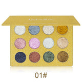 1pcs Professional 12color Makeup Eyeshadow Palette Eye Shadow Bright Rainbow Pearl Glitters Eye Diamond Cosmetics Easy Take