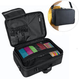 Hotrose Professional Makeup Brush Case 3 Layers Cosmetic Beauty Artist Organizer Makeup Suitcase Large Space with Shoulder Strap