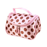 QICAI.YANZI neceser Dot Cosmetic Bag Lady Travel Organizer Accessory Toiletry Zipper 2017 Hot Sale Makeup Bag Holder Bag S386