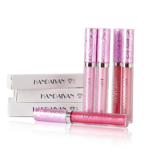 1Pc Diamond Metallic Lip Gloss Glitter Metallic Liquid Lipstick Glitter Pearl Color Lipgloss Lips Makeup Cosmetics Lip Tint Y2
