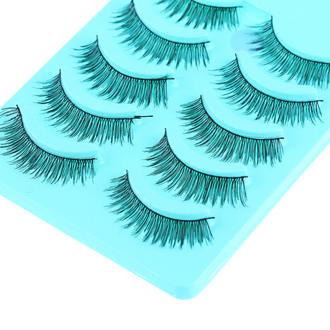 Handmade Fake Eyelashes Natural Fashion New Long Thick Cross 5 Pairs Makeup Beauty False Eyelashes Eye Lashes Extension