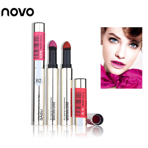 Newest Novo Silky Air Cushion Powder Matte Lipstick Long lasting Waterproof Bite Lips Smooth Elastic Lip Stick Makeup Lip Tint