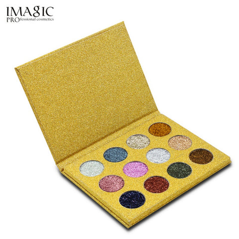 1pcs Professional 12color Makeup Eyeshadow Palette Eye Shadow Bright Rainbow Pearl Glitters Eye Diamond Cosmetics Easy Take