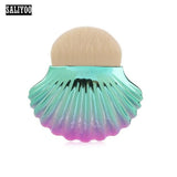 Lovely Mermaid Foundation Makeup Brush Fish Shaped Powder Blusher Cosmetic Makeup Brush Tool Kit Fishtail Bottom Contour Brushes