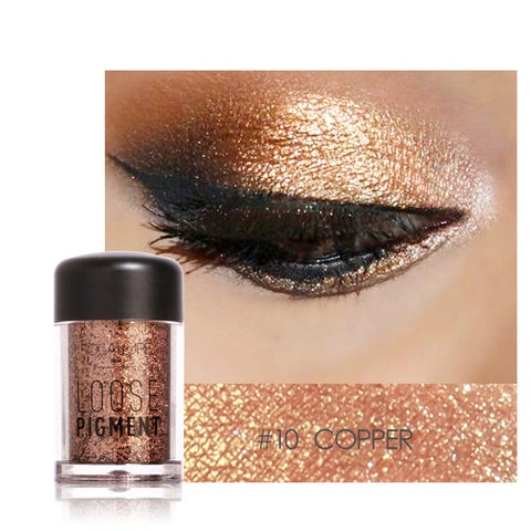 FOCALLURE 12 Colors Eye Shadow Powder Super Bright Shining Bright Glitter Powder Diamond Makeup