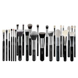 YAVAY 25pcs Original Pro Luxury Artist Makeup Brush Set Goat Hair Synthetic Hair Cosmetics Brushes With PU Leather bag Case