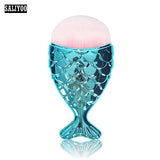 Lovely Mermaid Foundation Makeup Brush Fish Shaped Powder Blusher Cosmetic Makeup Brush Tool Kit Fishtail Bottom Contour Brushes