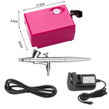 Air Brush Compressor Airbrush 0.4mm Needle Art Kit Set for Body Paint Makeup Craft Toy Models airbrush cake Temporary Tattoo