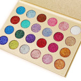 24 Colors Glitter Eyeshadow Palette Pressed Powder Rainbow Diamond Eye Shadow Makeup Palette Nude Shimmer Smokey Eyes Cosmetics