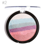 FOCALLURE Pro DIY Rainbow Highlighter Powder Palette Bronzer Contour Soft Mineral Face Highlighter Makeup Palette Kit