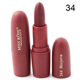 Hot Sale Fashion Color Beauty Red Lips Baton Matte Lip Stick Waterproof Makeup Pigment Brown Nude Matte Lipstick Pencils